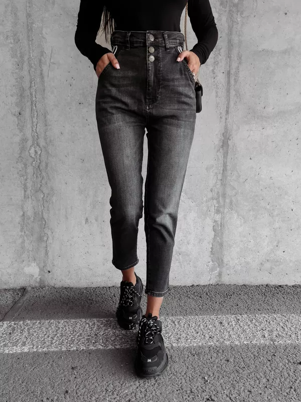 Spodnie Jeansowe GRAF - czarne