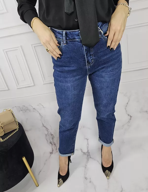 Ciemne jeans M'SARA z kieszeniami
